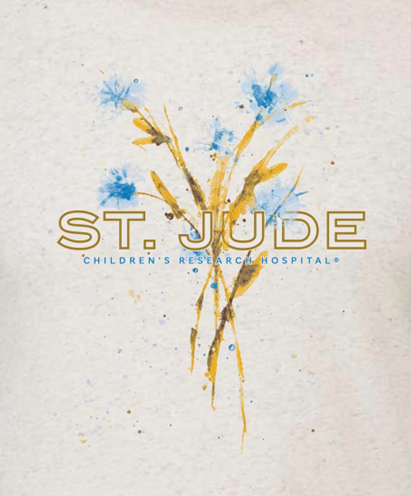 Primary image St. Jude Ladies Watercolor Bouquet T-Shirt